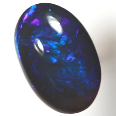 SOLID BLACK OPAL Bright blue and purple